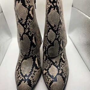 XOXO Snakeskin Pattern Ankle Booties